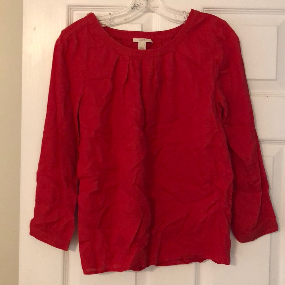 JCrew red blouse
